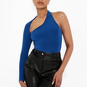 Blue One Sleeve Top